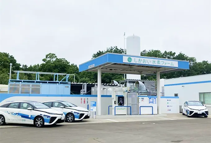 家畜ふん尿由来の水素製造・水素ステーション開業